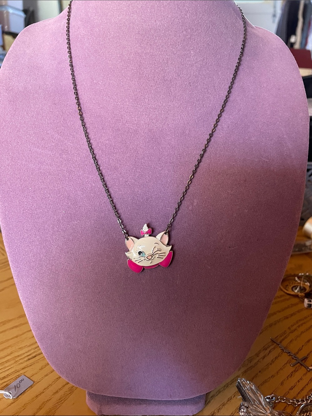 Cute Pink Cat Pendant Necklace